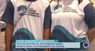 Mais de quatro mil estudantes serão beneficiados com o cartão transporte universitário