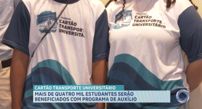 Mais de quatro mil estudantes serão beneficiados com o cartão transporte universitário 