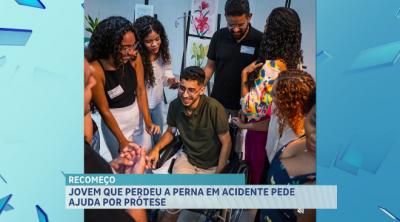 Jovem que perdeu a perna em acidente pede ajuda por prótese 