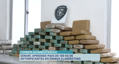 SENARC apreende mais de 100 kg de entorpecentes