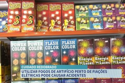 Utilizar fogos de artifício perto de fiações elétricas pode causar acidentes 