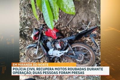 Polícia Civil recupera motocicletas roubadas e prende dois suspeitos em Miranda do Norte