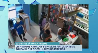 Presos suspeitos de assalto a loja de celulares em Pedreiras, no MA