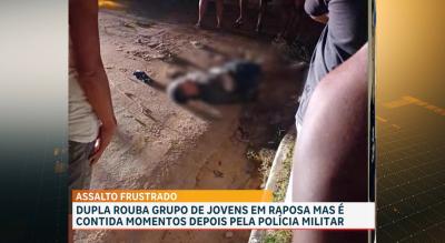 Raposa: polícia prende suspeito de assaltos após perseguição e colisão com muro