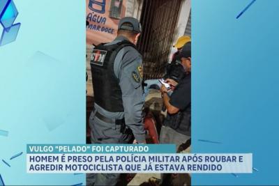Suspeito de assalto a motociclista no Filipinho é preso pela PM