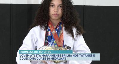 Destaque no jiu-jitsu, jovem atleta maranhense coleciona mais de 58 medalhas