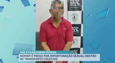 PM conduz suspeito de importunação sexual em ônibus contra duas mulheres, em SL