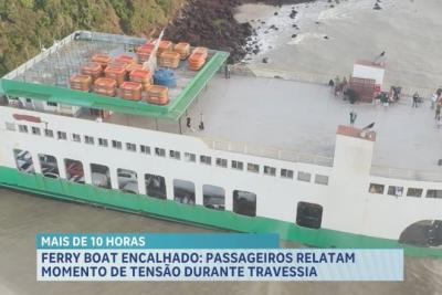 Passageiros relatam momentos de tensão após ferryboat encalhar na Baía de São Marcos