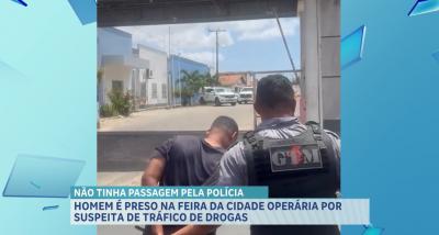 Homem é preso por suspeita de tráfico de drogas na feira da Cidade Operária