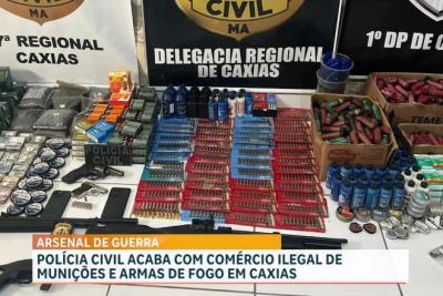 Polícia desarticula comércio ilegal de munições e armas de fogo em Caxias