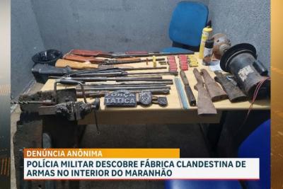 PM desarticula fábrica clandestina de armas de fogo na zona rural do MA