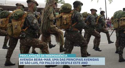 Desfile cívico-militar de 7 de setembro é realizado na Av. Beira-mar, em São Luís