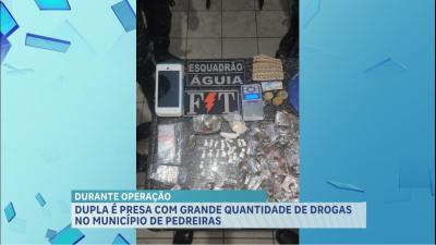 Dupla é presa por suspeita de tráfico de drogas em Pedreiras, no MA