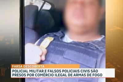 PM e falsos policiais civis são presos por suspeita de comércio ilegal de armas de fogo