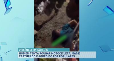Suspeito é agredido por populares após tentativa de roubo a moto no bairro Santa Rosa