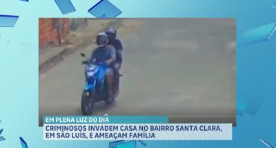 Suspeitos armados invadem casa e levam aparelhos eletrônicos no bairro Santa Clara