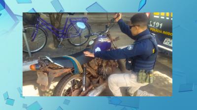 PRF apreende motocicleta com sinais de adulteração em Governador Edison Lobão