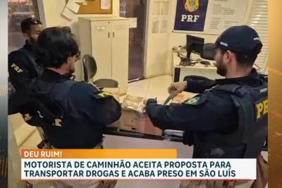 PRF apreende 22 kg de cocaína em caminhão que transportava sucata, em São Luís 