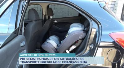 PRF registra aumento nas autuações por transporte irregular de crianças em veículos