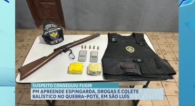Operação apreende armas, drogas e colete balístico no Quebra-Pote