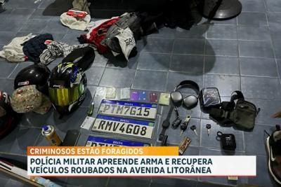 PM apreende arma e recupera veículos roubados na Avenida Litorânea