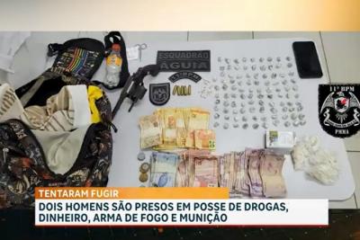 Polícia prende dois homens com drogas, arma e munição em Timon