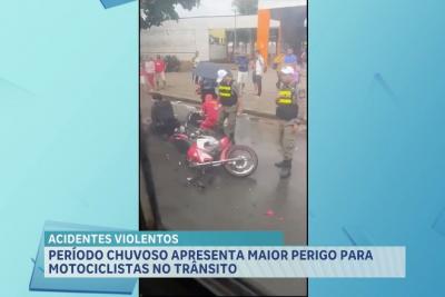 Período chuvoso apresenta maior perigo para motociclistas no trânsito