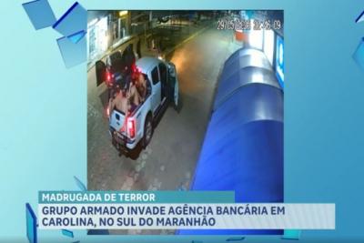Grupo armado invade banco em Carolina, faz reféns e usa explosivos durante assalto