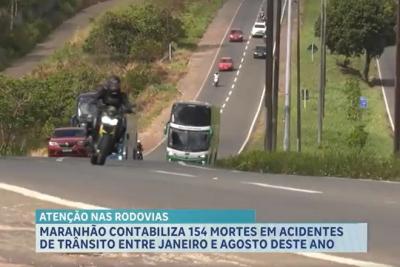 Maranhão registra 154 mortes em acidentes de trânsito entre janeiro e agosto