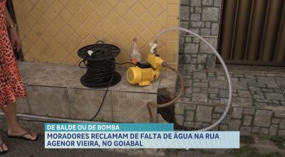 Moradores sofrem com falta de água na Rua Agenor Vieira, no bairro Goiabal, em São Luís