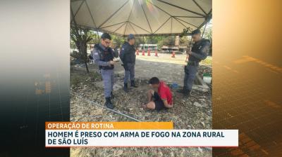 Homem é preso com uma arma de fogo ao ser flagrado agredindo outra pessoa em São Luís