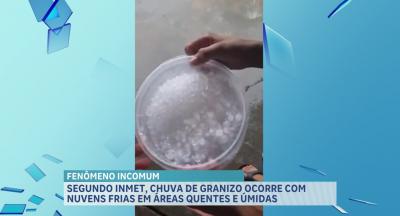 Chuva de granizo surpreende moradores de Riachão, no Maranhão