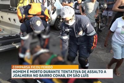 Homem morre em tentativa de assalto a uma joalheria em São Luís