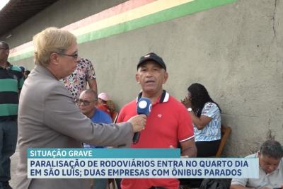 Paralisação dos rodoviários chega ao quarto dia, em São Luís; duas empresas estão com ônibus parados