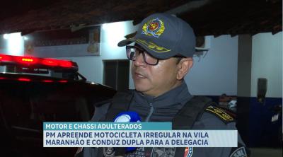 Polícia Militar apreende motocicleta irregular na Vila Maranhão, em São Luís