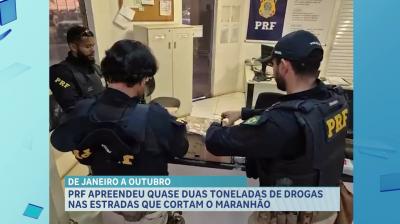 Desde o início do ano, PRF apreendeu mais de duas toneladas de drogas nas estradas do estado