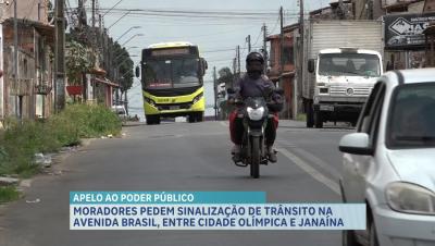 Falta de sinalização causa riscos à segurança de pedestres e motoristas na Avenida Brasil, em São Luís