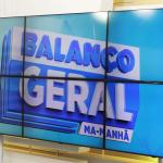 Videowall do Balanço Geral Manhã. Foto: Matheus Carvalho.